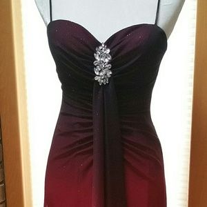 Boutique Dresses Elegant Dk Red Ombre Prom Gown Size 34 Poshmark